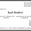 Karl Bonfert 1933-2015 Todesanzeige SBZ